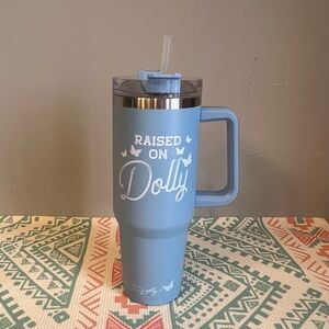 Dolly Parton light blue ‘Raised On Dolly’ 40oz Tumbler